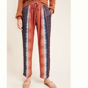NWT Anthropologie Conditions Apply Mallorca Dyed Tapered Handsign Silky Pants XL